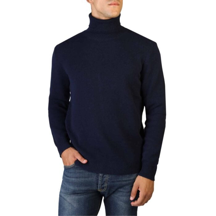 100% Cashmere T-NECK-M_500-NAVY